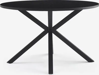 Immagine prodotto di Tavolo 120 cm nero rotondo con gambe incrociate per cucina e soggiorno Samu