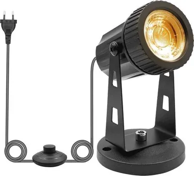 Immagine prodotto di Faretto da giardino a LED con supporto da terra - 3 W, bianco caldo - Non impermeabile - Ideale per interni