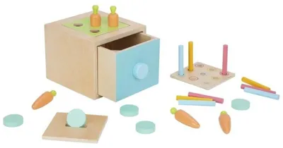Zdjęcie produktu dla Pudełko do sortowania 3 w 1 od 1 roku | drewniana zabawka edukacyjna