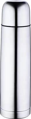 Image de Isolierflasche 18/10 Edelstahl mit Druckverschluss, Inhalt: 0,75 Liter