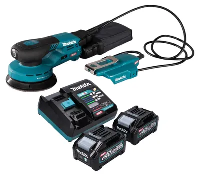 Zdjęcie produktu dla Makita BO 003 CGM201 Akumulatorowa szlifierka oscylacyjna 40 V maks. 125 mm skok 3,0 mm Bezszczotkowa + 2x akumulator 4,0 Ah + ładowarka