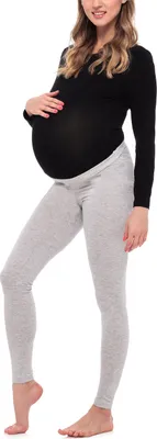 Produktbild von Be Mammy Lange Umstandsleggings aus Viskose BE20-253 (Melange, L)