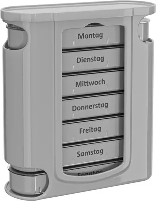 Produktbild von WELLGRO Tablettenbox 7 Tage 4 Fächer – Pillenbox & Medikamentenbox mit Tagesaufteilung, große Pillendose als Tabletten Organizer für Zuhause & Reise