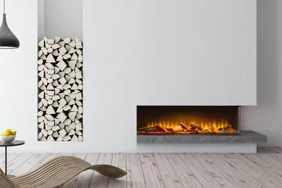 Obrázek produktu pro Acantha Aspire 100  elektrický rohový krb, 49×105,4×23,5 cm, 3D LED, 7 barev, nástěnný