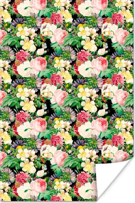 Produktbild von MuchoWow® Poster Blumen - Frühling - Muster 20x30 cm - Papierdruck