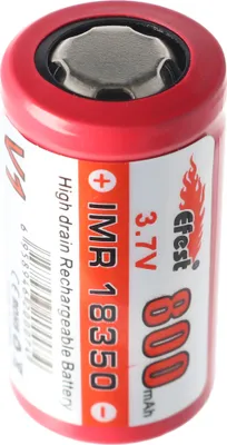 Zdjęcie produktu dla Efest IMR 18350 V1 - 800mAh 3,7V Li-Ion 34,85x18,3mm z płaskim biegunem dodatnim, niezabezpieczony