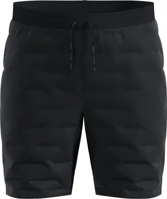 Schwarze Odlo Zeroweight Insulator Shorts mit elastischem Bund und Kordelzug