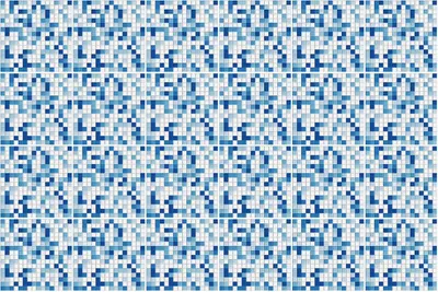 Produktbild von Fliesenaufkleber 15x15 cm – 24 Stück – Selbstklebend – Wasserfest – Pflegeleicht – Hitzebeständig – Für Küche & Bad – Blaues kleines Mosaik