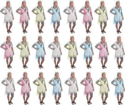 Produktbild von Famanu Regenponcho Set - 24 Stück Regenponchos - Farbenmix Einwegponchos - Regenjacken mit Kapuze