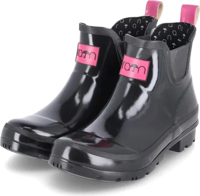 Produktbild von Rajn Damen Gummistiefel Uni 6151214445423, 6151214448431, 6151214450403, 6151214450427, 6151214451424, 6151214452445, 6151214456405 RAJ-UZW200 Black-Pink 41