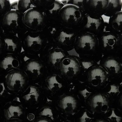 Produktbild von Perlen - Kunstperlen - Wachsperlen Ø 8mm / 250 St. / Farbe: Schwarz