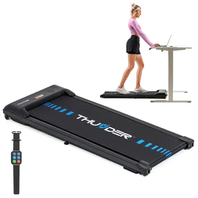 Produktbild von Laufband Thunder IDEA-BLACK 101x38cm 6km/h FitShow LED Bluetooth Lautsprecher Transportrollen