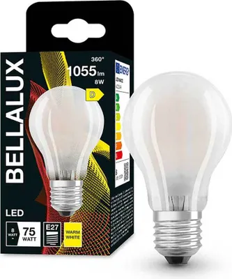 Produktbild von Bellalux LED Filament A60 Birne 7,5W = 75W E27 matt 1055lm Warmweiß 2700K
