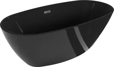 Produktbild von Mexen Eris freistehende Badewanne 170 x 80 cm, schwarz, Überlauf in Gun Metal - 53441708070-95