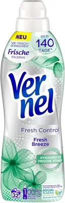 Produktbild von Vernel Fresh Control Weichspüler Fresh Breeze 32 Waschladungen Waschmittel