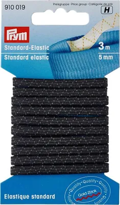 Produktbild von Prym Standard-Elastic schwarz 5 mm 3m Gummiband  