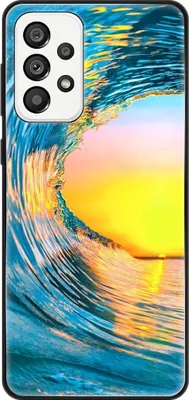 Produktbild von König Design Hülle kompatibel mit Samsung Galaxy A73 5G Kunststoff Soft Handyhülle - Handy Case Welle