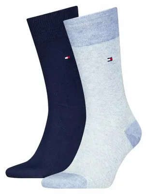Obrázok produktu pre Tommy Hilfiger Pánske klasické ponožky 2-balenie - Svetlo modrá - 43-46