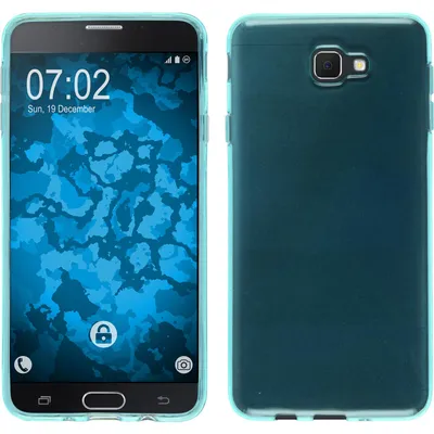Produktbild von PhoneNatic Case kompatibel mit Samsung Galaxy J7 Prime - türkis Silikon Hülle transparent + 2 Schutzfolien