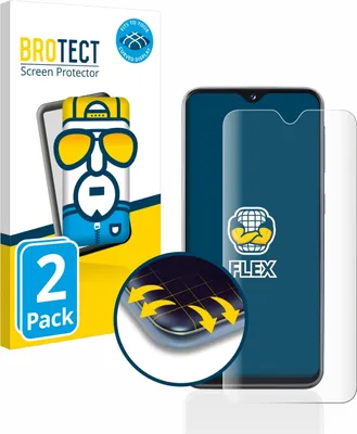 Produktbild von 2x BROTECT Fullscreen Schutzfolie für Samsung Galaxy A20e Displayschutz Folie Fullcover Klar Transparent