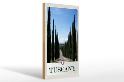 Produktbild von Holzschild Reise 20x30cm Toskana Italien Allee Weg Schild
