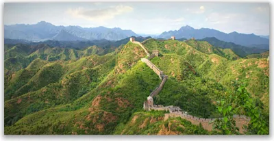 Produktbild von Tulup Leinwand-Bilder 140x70 Wandbild Canvas Kunstdruck Chinesische Mauer Landschaft