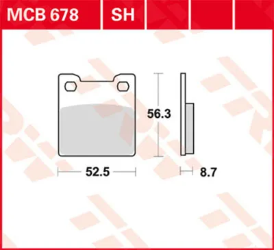 Produktbild von TRW Bremsbelagsatz MCB678SH RF900R GT73B