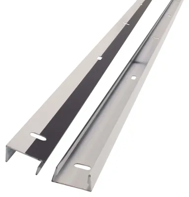Produktbild von PROTEKTOR Grundprofil Aluminium Drainage Sockel 250cm, 1 Stück Weiß / Schwarz
