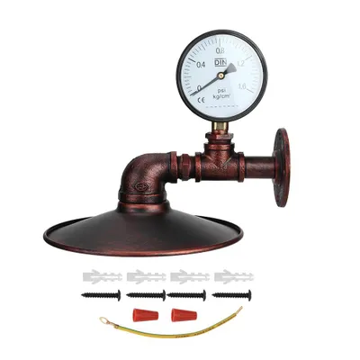 Productafbeelding van 85-265V E27 Retro LED wandlamp, antieke pijplamp, geschikt voor cafés, bars en gangen, rood