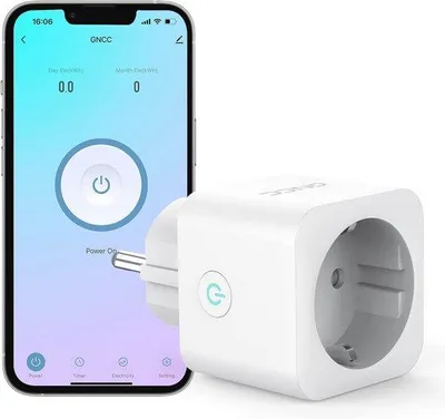 Zdjęcie produktu dla Inteligentne pomiary gniazdka zasilania, współpracuje z Alexą i Google Home, sterowaniem głosem i pilotem