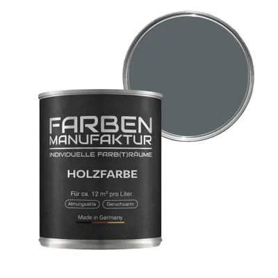 Produktbild von Holzfarbe Wetterschutzfarbe Holzlack Holzschutzlack Trendfarbe 5L - Dunkelgrau