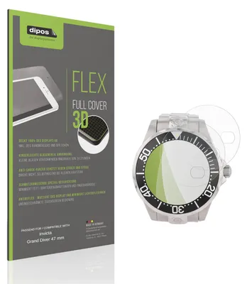 Zdjęcie produktu dla 2 folie ochronne pełną powierzchnię, matowe, do zegarków Invicta Grand Diver 47 mm, folia pancerna, ochrona przed wstrząsami