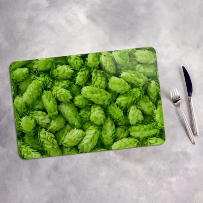 Produktbild von Tischset 4x45x30 cm Platzset Tischmatte Platzmatte Untersetzer - Frische Hopfendolden