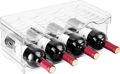 Image de Étagère à bouteilles FYting Réfrigérateur Organiseur empilable pour bouteilles et boissons