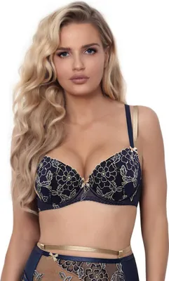 Produktbild von Axami - V - 9421 push - up bra blue - beige 80D