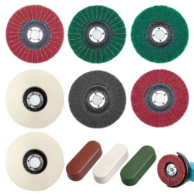 Imagen del producto de Juego de 10 discos de corte y pulido para amoladora angular de 115 mm