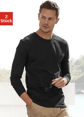 Produktbild von H.I.S. Langarmshirt schwarz Größe XL