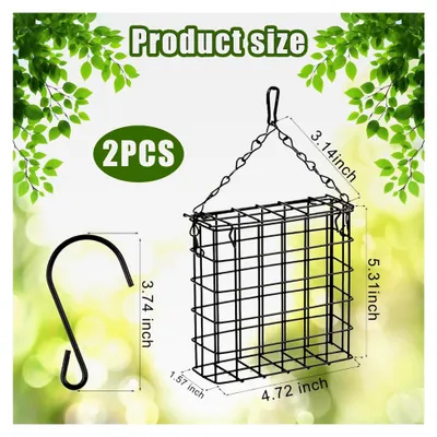 Produktbild von 2er Set Halter für Vogel-Nistmaterial, Aufhängung für Vogelfutterstation, Futterstation für Wildvögel, Halterung für den Außenbereich und die Veranda