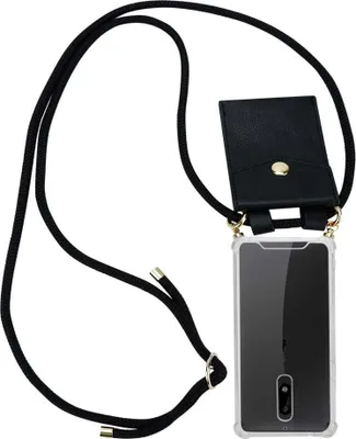 Immagine prodotto di Cadorabo custodia per Nokia 5 2017 custodia protettiva in nero telefono cellulare catena silicone cavo staccabile custodia