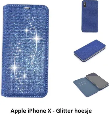 Zdjęcie produktu dla Bez marki / Bez logo Niebieskie etui na iPhone'a X-Xs – Book Case –