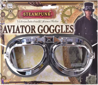 Produktbild von Steampunk  Pilotenbrille als Kostümzubehör