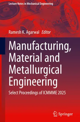 Produktbild von Manufacturing, Material and Metallurgical Engineering