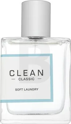 A bottle of Clean Classic Soft Laundry Eau de Parfum for women.