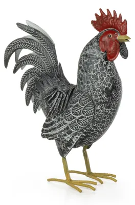 Zdjęcie produktu dla Figurka kury Moritz Deko, czarna, efekt "crackle", wysokość 27,5 cm, metal, ręcznie malowana. Idealna do ogrodu, tarasu, wnętrz w stylu rustykalnym i vintage. Doskonała jako dekoracja lub prezent