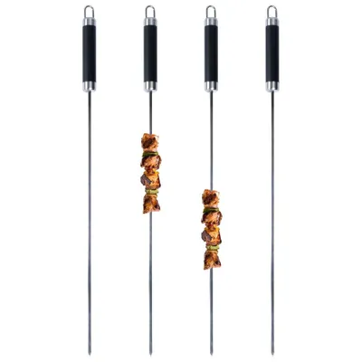 Produktbild von Vier Grillspieße aus Edelstahl für leckere Gemüse- und Fleischspieße
