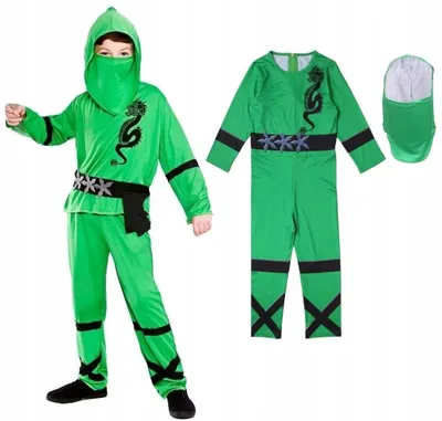 Image de Hopki Costume Ninja Enfant Vert, Déguisement Carnaval