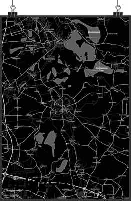 Produktbild von Mr. & Mrs. Panda Bild Delitzsch DIN A2 - Geschenk, Wandbild, wanddeko, Plakat, Kunstdruck, Stadt, Dorf Karte Landkarte Map Stadtplan, drucke