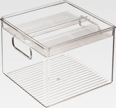 Produktbild von iDesign 03110EU Linus Schubladenkasten für Küchenutensilien und Zubehör, 30,5 x 20,3 x 8,2 cm, durchsichtig, Plastik, 2-teilige