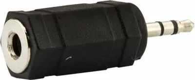 Produktbild von e+p GS 34, 2.5mm Stereo (M), 3.5mm Stereo (F), Schwarz