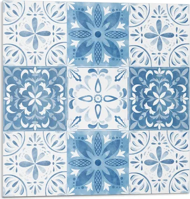 Produktbild von Blumenmuster In Fliesen – Selbstklebende Fliesen – Wandverkleidung – Wandpaneel – PVC Fliesen – Vinylflisen – PCV Flisen – Selbstklebend – Wanddeko – 20 Stück 20 x 20 cm